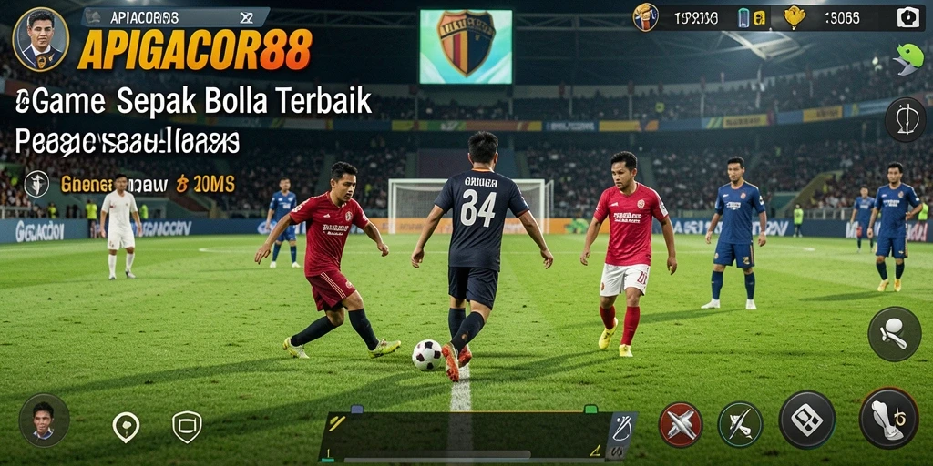 Screenshot gameplay APIGACOR88 yang menampilkan aksi seru di lapangan.