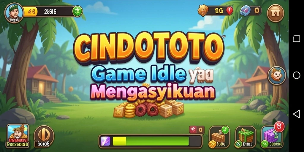 Screenshot gameplay CINDOTOTO menampilkan kemajuan yang menarik dalam game Idle.