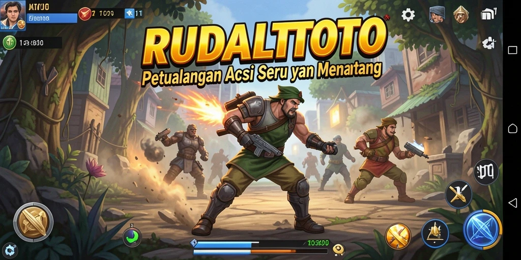 Screenshot RUDALTOTO yang menampilkan aksi seru dalam game.