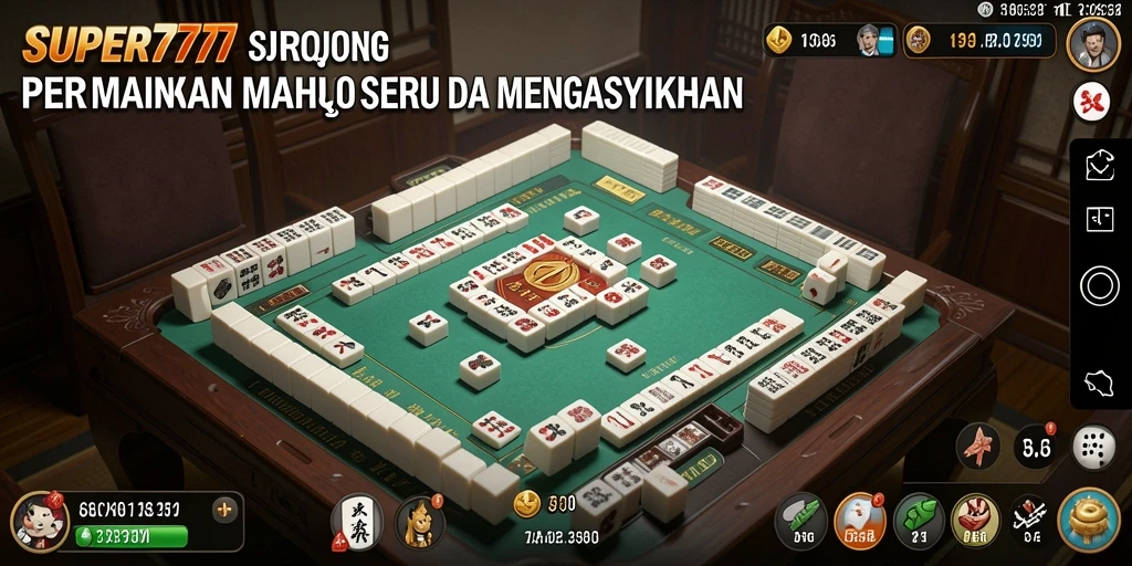 Tampilan menarik gameplay SUPER777 dalam permainan Mahjong yang klasik.